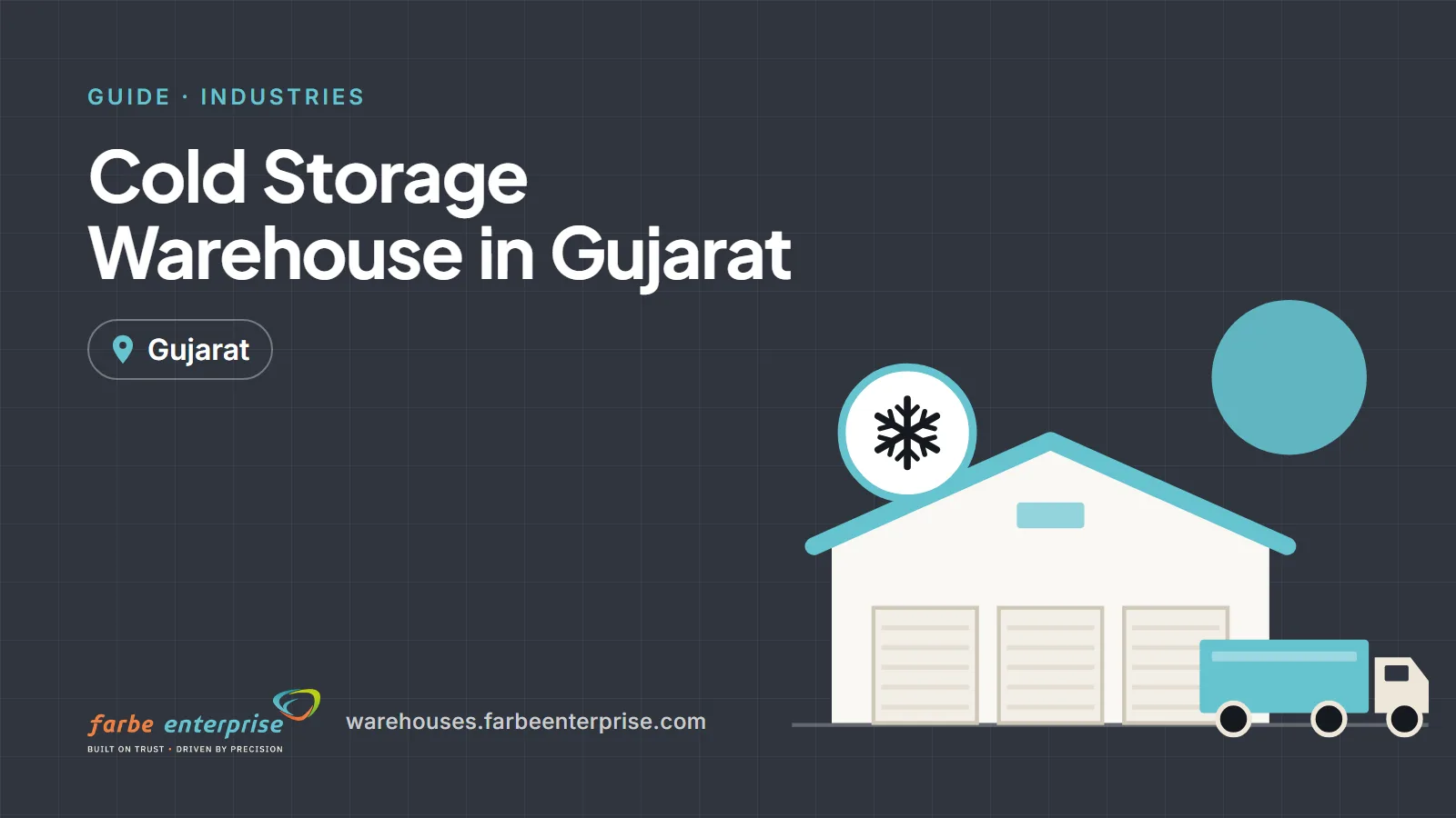 Cover image for “Cold Storage Warehouse in Gujarat: Complete Guide for Businesses”, a Farbe Warehouses guide