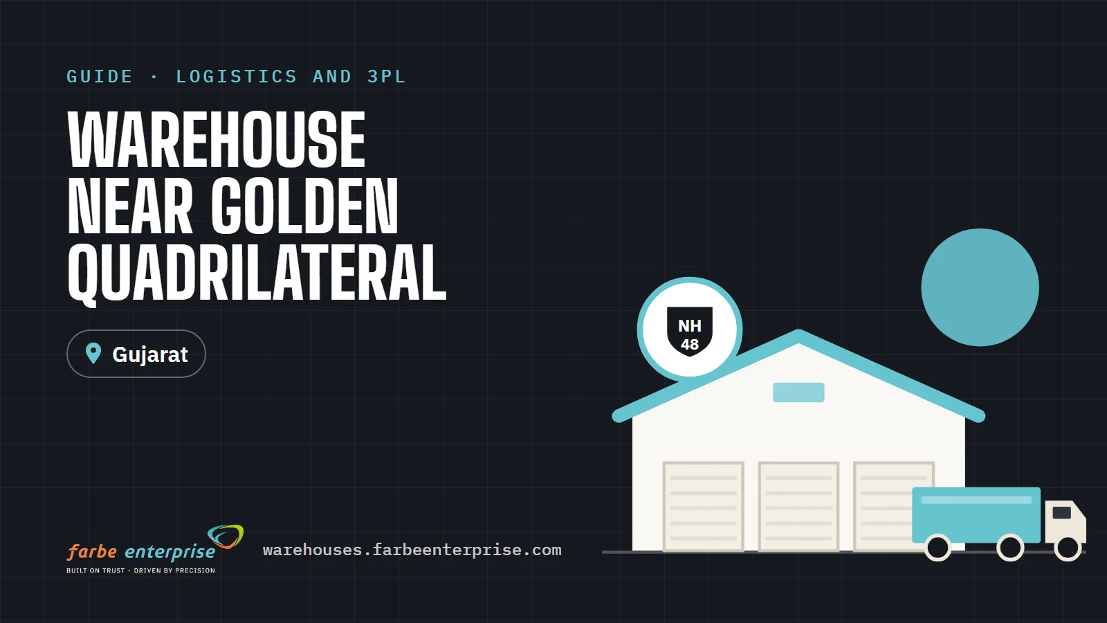 Cover image for “Warehouse Near Golden Quadrilateral: Advantages for Transportation and Distribution”, a Farbe Warehouses guide